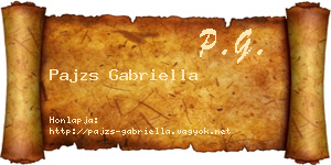 Pajzs Gabriella névjegykártya
